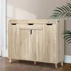Shoe Rack Cabinet 26 Pairs Adjustable Pine Storage Organizer Home Furnitur WD-AB