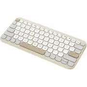 Asus Marshmallow KW100 Keyboard - Wireless Connectivity - Oat Milk - Scissors Keyswitch - Bluetooth - 5 - Windows, ChromeOS, mac