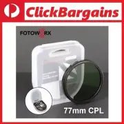 Fotoworx 77mm CPL Polariser Camera Lens Filter 77 mm Polarizer Canon Nikon Sony