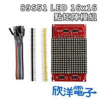 在飛比找蝦皮商城精選優惠-89S51 LED 16x16 點矩陣模組 (MTARD16