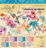 GRAPHIC 45 - FLIGHT OF FANCY - 12" X 12" - 16 SHEETS, Hummingbirds