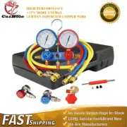 Professional A/C Air Conditioner Refrigerant Manifold Gauge Kit Set R134a/R22/R1