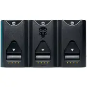 Jupio Canon LP-E6NH Prime Triple Charger w/ SD Card Holders/Storage Black