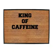 King Of Caffeine - Funny Novelty Doormat Man Cave Floor mat