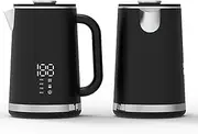Electric Kettle 1500W Fast Boiling Multistage with Temperature Control, 1.7 L Capacity,Real Time Digital Display, 304 Stainless Steel Smart Kettle Easy to Clean(Black)