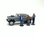 1/64 Two Lane Blacktop Driver Mechanic Hichhiker Girl Figure's Unfinish Custom