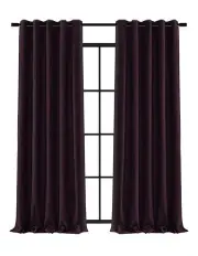 [Cadence & Co.] Blockout Eyelet Curtains Twin Pack in Aubergine