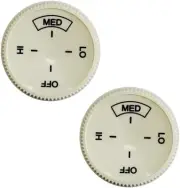 2PCS Baseboard Heater Thermostat Temperature Control Dial Knob Beige
