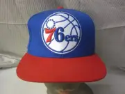 Philadelphia 76ers Mitchell & Ness NBA Men's Red Blue Adjustable Snap Back Hat