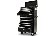 BULLET Pro 16 Drawer Tool Box Cabinet Chest Storage, Toolbox Garage Organiser Set, Black