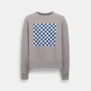 Checkerboard Crewneck Sweatshirt