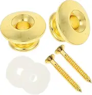 Kisangel Guitar Strap Button Nails Metal Locking Pins Silicone for Guitar Repair