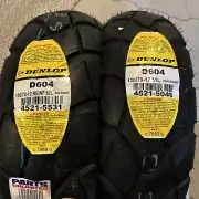 Dunlop D604 120/70-12 Front 130/70-12 Rear Tire Set. Read Description