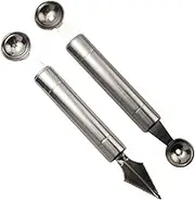 UTHCLO 1Set Stainless Steel Melon Baller Scoop Fruit Scoops for Ice and Kitchen Use Easy to Clean Non Design for Effortless Fruit Preparation and Serving