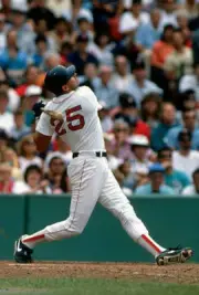 Larry Parrish Boston Red Sox bats v Chicago White Sox in - Baseball 1988 Photo