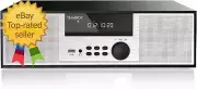 Vintage Style 40W RMS Micro Shelf Stereo System with CD Player Bluetooth USB