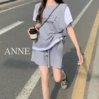 在飛比找蝦皮商城優惠-ANNE｜休閒短袖套裝 兩件式套裝【AO10113】短袖T恤