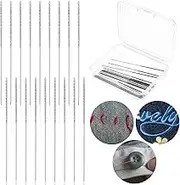 18 PCS Snag Repair Needle, 2.36 x 0.03 Inch Repair Sewing Tool, Repair Woven and Knits Tool, Leather Craft Sewing Stitching Needle, Snag Repair Tool for Knitted Woven Cloth Garments Drapes