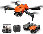 Obstacle avoidance Optical flow location WiFi FPV with 3 HD Camera Altitude Hold Mode Foldable RC Drone Quadcopter with Carry Case & 3 Batteries (Orange)