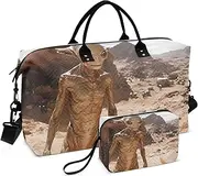 [ZRYSMY] Alien Desert Scene Duffel Bag for Traveling, Travel Bag Gym Bag, with Multiple Interior Pockets Shoulder Weekender Bag for Women Men with Toiletry Bag 20.5L x 1.9W x 13.8H, Multi-Colored, one