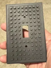 Lego compatible outlet light switch - BLACK MATTE