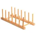 Timber Record Storage Holder Display Stand Dish Plate Drying Rack