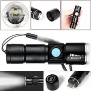 USB Rechargeable LED Flashlight Portable 3000LM Tactical Adjustable Torch