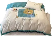 Duvet Cover Set Bedding Set Comforter Cover Set Cotton Bedding Set Boy Girl Bed Sheets Set Cartoon Comforter Bedding Set Cute Quilt Cover Set Bed Sheet Set (Color : D, Size : 1.2m Bed)