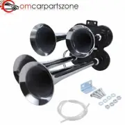 Train Air Horn 4 Trumpets Chrome Plated For Truck Car Loud Sound SUV 150 dB 12V (for: Nissan)