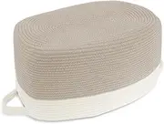 Large Laundry Basket Soft Cotton Rope Blanket Basket with Handle Enduring Clothes Storage Woven Basket for Dirty Clothes Blanket Toy
