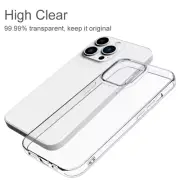 Ultra Thin Clear Silicone Case for iPhone 16 15 14 13 12 11 Pro Max Mini XR XS 7
