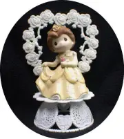 Birthday Quinceanera Bride Top Wedding Cake Topper Belle Disney Beauty and Beast