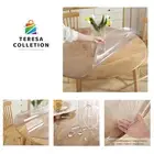 2mm Thick Clear Round Table Cover Protector 46 Inch Clear Round Table Protect...