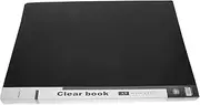 SECFOU Plastic Presentation Book Pockets Document Folders for School Art Office Black