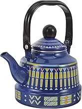 ELAYARD Vintage Enamel Tea Kettle Handheld Stovetop Water Kettle High Temperature Resistant Design for Brewing Tea Daily Use and Housewarming