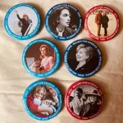 Hillary Clinton 2016 presidential campaign 7 biography career button pin set NEW
