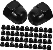 Angoily 100pcs Carbon Steel Dome Nut Covers Cap Nut Protection for Screws Bolts Durable Coated Assortment Kit for Furniture Assembly and Machinery Installation