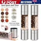 Double Head Salt and Pepper Grinder Manual Stainless Steel Sea Salt Mill Kitchen
