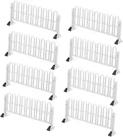 Kisangel 8pcs Traffic Fence Stand Simulation Road Sign Barricades for DIY Projects Miniature Decor and Table Scenes Realistic Traffic Barricade