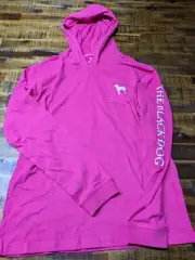 Girls Sz Large The Black Dog Cliffs Cadet Lightweight Hoodie Sweatshirt Pink