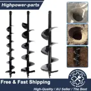 Post Hole Digger Auger 100mm 150mm 200mm Ground Drill Bit With Blades Deep 800mm
