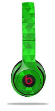 Skin Wrap for Beats Solo Wireless 2 3 4 Triangle Mosaic Green SKIN ONLY