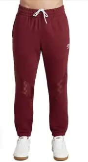 Umbro Reverse Weave Joggers Checkered Overlay Merlot Men’s Size Large
