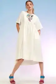 NWT Cynthia Rowley Gem Stone Tee Dress Oversized Size Medium MSRP $450