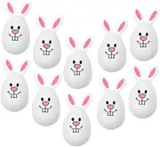KITANDOVE 10pcs Easter Rabbit Shape Fillable Easter Egg Fillers Party Favors Supplies