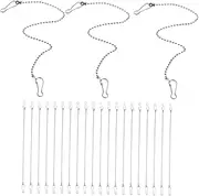 COSMEVIVI 24pcs Metal Hanging Chains with Hooks Garden Plant Hangers for Billboards Lanterns Bird Feeders Easy Installation for Indoor Outdoor Decoration