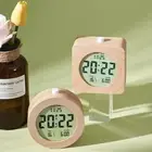 Round/Square Multifunctional Electronic Clock LCD Digital Table Clock Bedroom