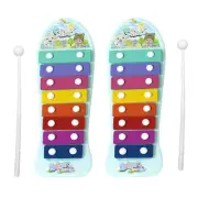 Children'S Octet Hand Percussion Instrument with Wheels and Towable Music5094