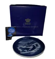 1986 Royal Copenhagen Danish Porcelain Blue Collectible Christmas Plate
