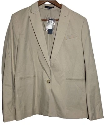 NWT Theory Tamner Blazer 10 Oak Beige Alhambra $395